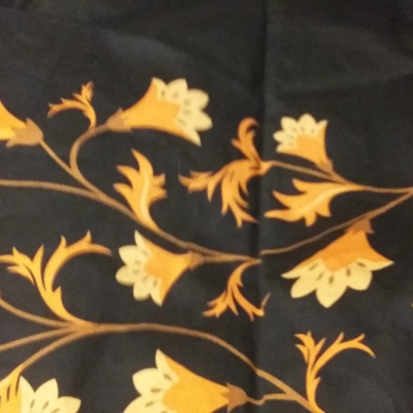 Black circle skirt with orange and yellow hem - Picture 3 of 3